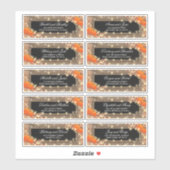 秋の素朴秋名と住所結婚のラベル シール (シート)