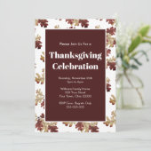 秋の素朴秋紅葉サンクスギビング 招待状 (スタンド正面)
