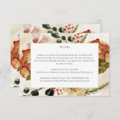 秋の素朴秋花詳細水彩洗浄 エンクロージャーカード (正面/裏面)