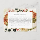 秋の素朴秋花詳細水彩洗浄 エンクロージャーカード (裏面)