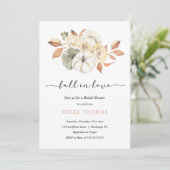 秋の素朴紅葉カボチャ秋ブライダルシャワー 招待状 (スタンド正面)