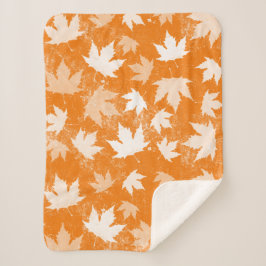 秋の素朴紅葉パターン シェルパブランケット