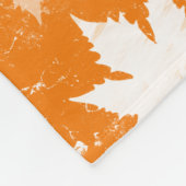 秋の素朴紅葉パターン フリースブランケット (角)