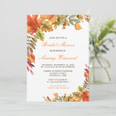 秋の素朴紅葉ブライダルシャワー 招待状 (スタンド正面)
