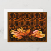 秋の素朴結婚式の保存Dateカード秋 案内ポストカード (正面/裏面)