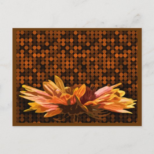 秋の素朴結婚式の保存Dateカード秋 案内ポストカード (正面)