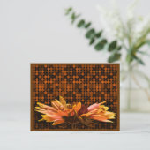 秋の素朴結婚式の保存Dateカード秋 案内ポストカード (スタンド正面)