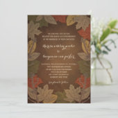 秋の素朴結婚式招待状 招待状 (スタンド正面)