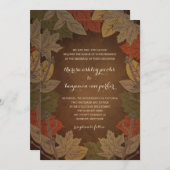 秋の素朴結婚式招待状 招待状 (正面/裏面)