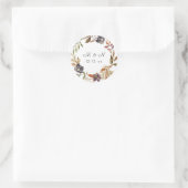 秋の素朴緑のモノグラム ラウンドシール (バッグ)