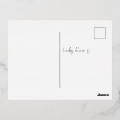 秋の素朴花模様テラコッタサンクスギビング 箔招待状ポストカード (裏面)