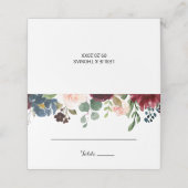 秋の素朴輝くブルゴーニュ結婚ー座席表 プレイスカード (外部開封)