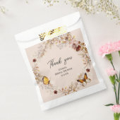 秋の素朴野草ブライダルシャワーのバッグ フェイバーバッグ (封をした状態)