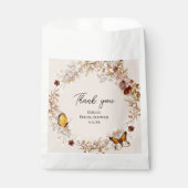 秋の素朴野草ブライダルシャワーのバッグ フェイバーバッグ (正面)