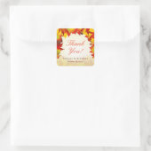 秋の素朴金ゴールドメープル紅葉 | サンキュー スクエアシール (バッグ)