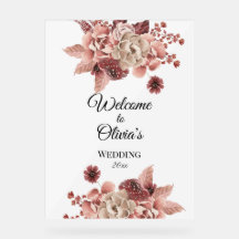 秋の素朴開花水彩