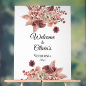 秋の素朴開花水彩 アクリルサイン (ニュートラル)