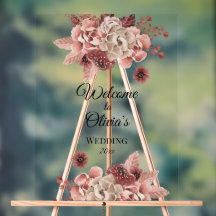 秋の素朴開花水彩