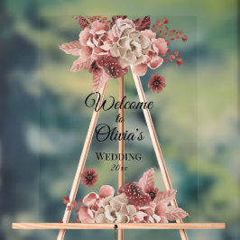 秋の素朴開花水彩 アクリルサイン