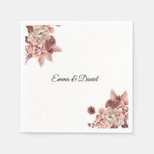 秋の素朴開花水彩