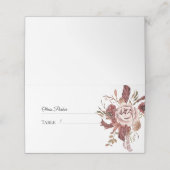 秋の素朴開花水彩 プレイスカード (外部開封)