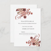 秋の素朴開花水彩 出欠カード (正面/裏面)