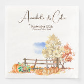 秋の素朴風景樹とカボチャ (正面)