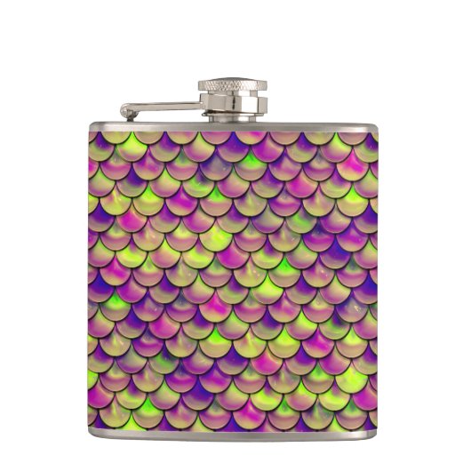 秋の紫と緑はかりで測 フラスク (正面)