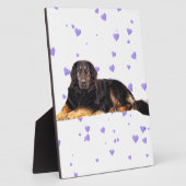 秋の紫のハート フォトプラーク (側面)