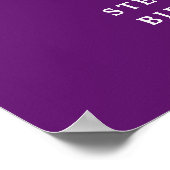 秋の紫の応援40年への誕生日へようこそ ポスター (角)