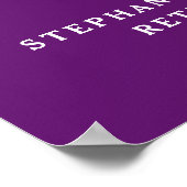 秋の紫の応援55年の退職パーティー ポスター (角)