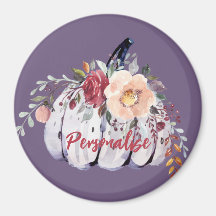 秋の紫色のトマト 灰色の花 水彩