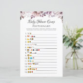 秋の紫色の花赤ちゃんシャワー絵文字ゲーム (スタンド正面)