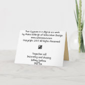 秋の終わりに2匹のシグネッツ カード (裏面)