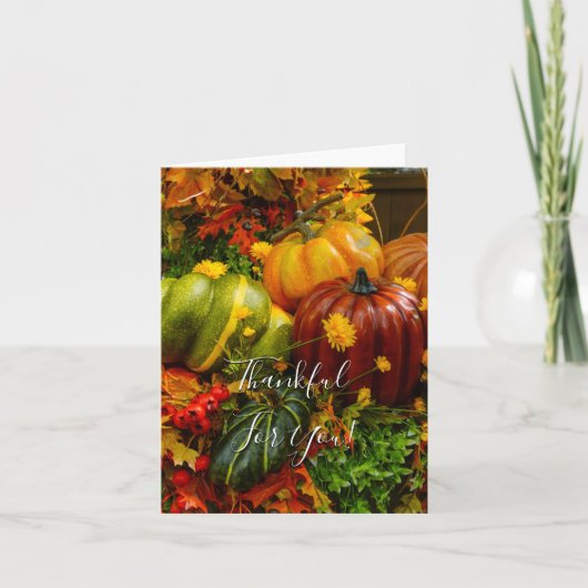 秋の組み立て感謝のカード カード (正面)