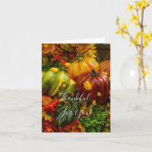 秋の組み立て感謝のカード カード (黄色い花)