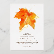 秋の結婚オレンジ色の紅葉