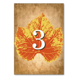 秋の結婚テーブル番号 |素朴秋テーマ テーブルナンバー