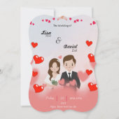 秋の結婚フラットカード (正面)