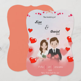 秋の結婚フラットカード