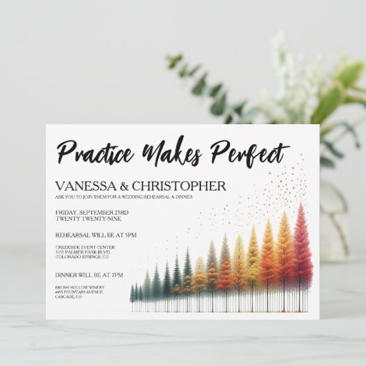 秋の結婚リハーサル 招待状 (スタンド正面)