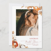 秋の結婚前お披露目パーティー ラブ フォールディング 招待状 (裏面)