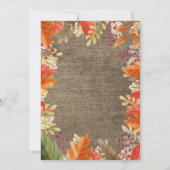 秋の結婚前お披露目招待状 招待状 (裏面)