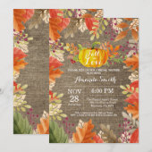 秋の結婚前お披露目招待状 招待状 (正面/裏面)