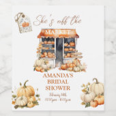 秋の結婚前のお祝い　オフ・ザ・マーケット ワインラベル (シングルラベル)