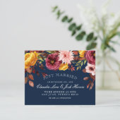 秋の結婚式のための美しい結婚式の発表 招待状 (スタンド正面)