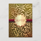 秋の結婚式の出欠確認カード 出欠カード (裏面)