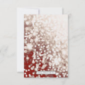 秋の結婚式の出欠確認 - シャンパンと赤 招待状 (裏面)