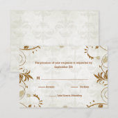 秋の結婚式の応答カード 出欠カード (正面/裏面)