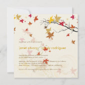 秋の結婚式の招待状/もみじの葉 招待状 (裏面)